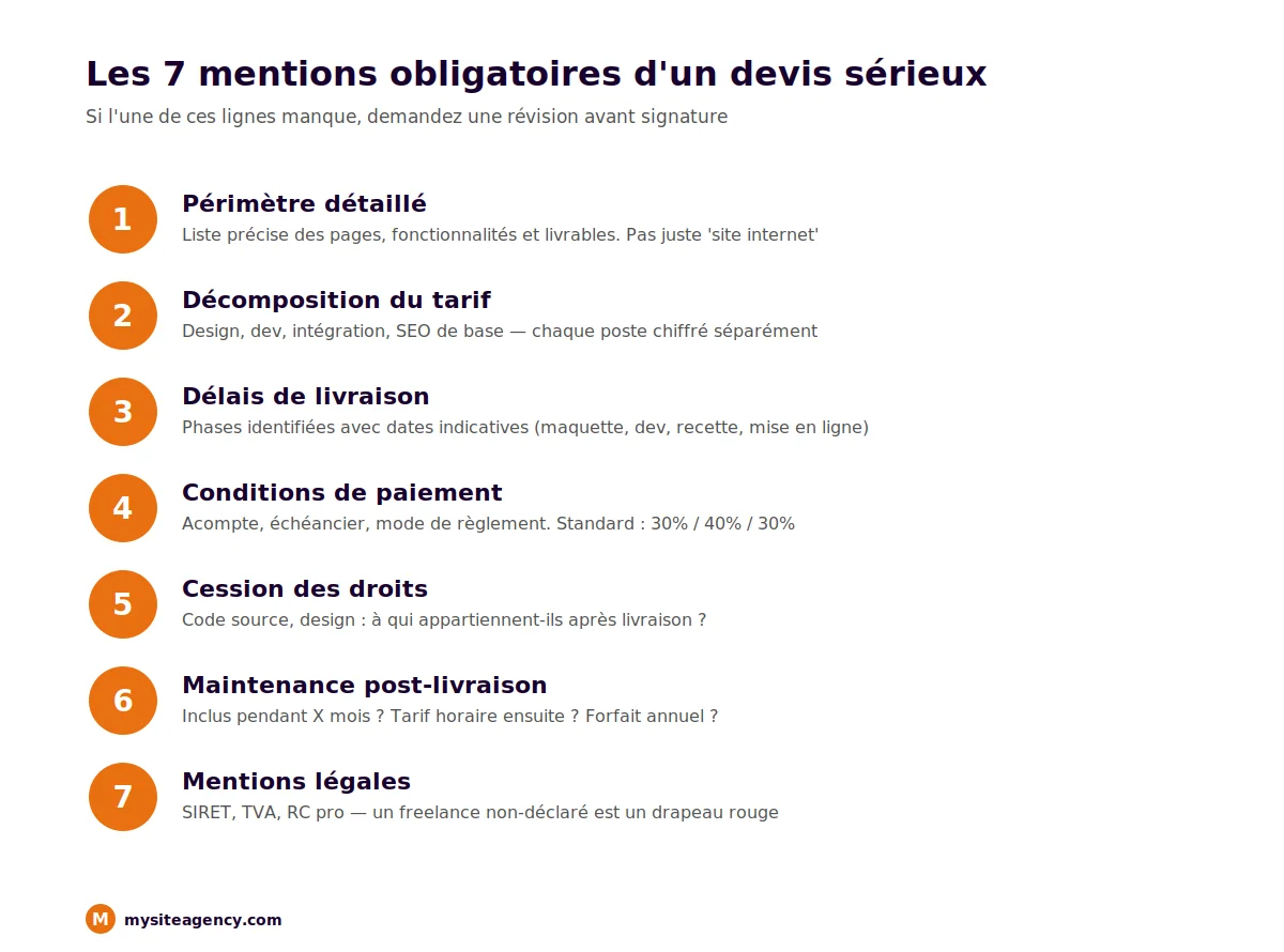 Comment lire un devis site internet ligne par ligne