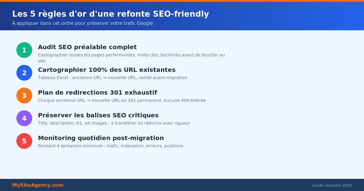 Processus de refonte sans perdre son référencement SEO