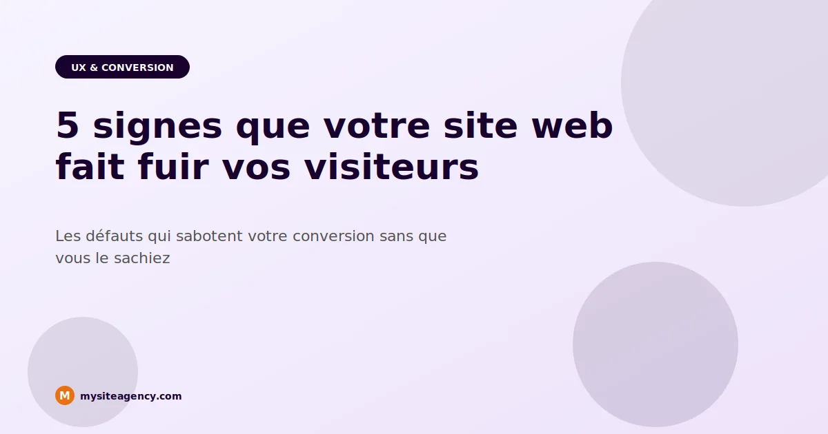 5 signes que votre site fait fuir vos visiteurs