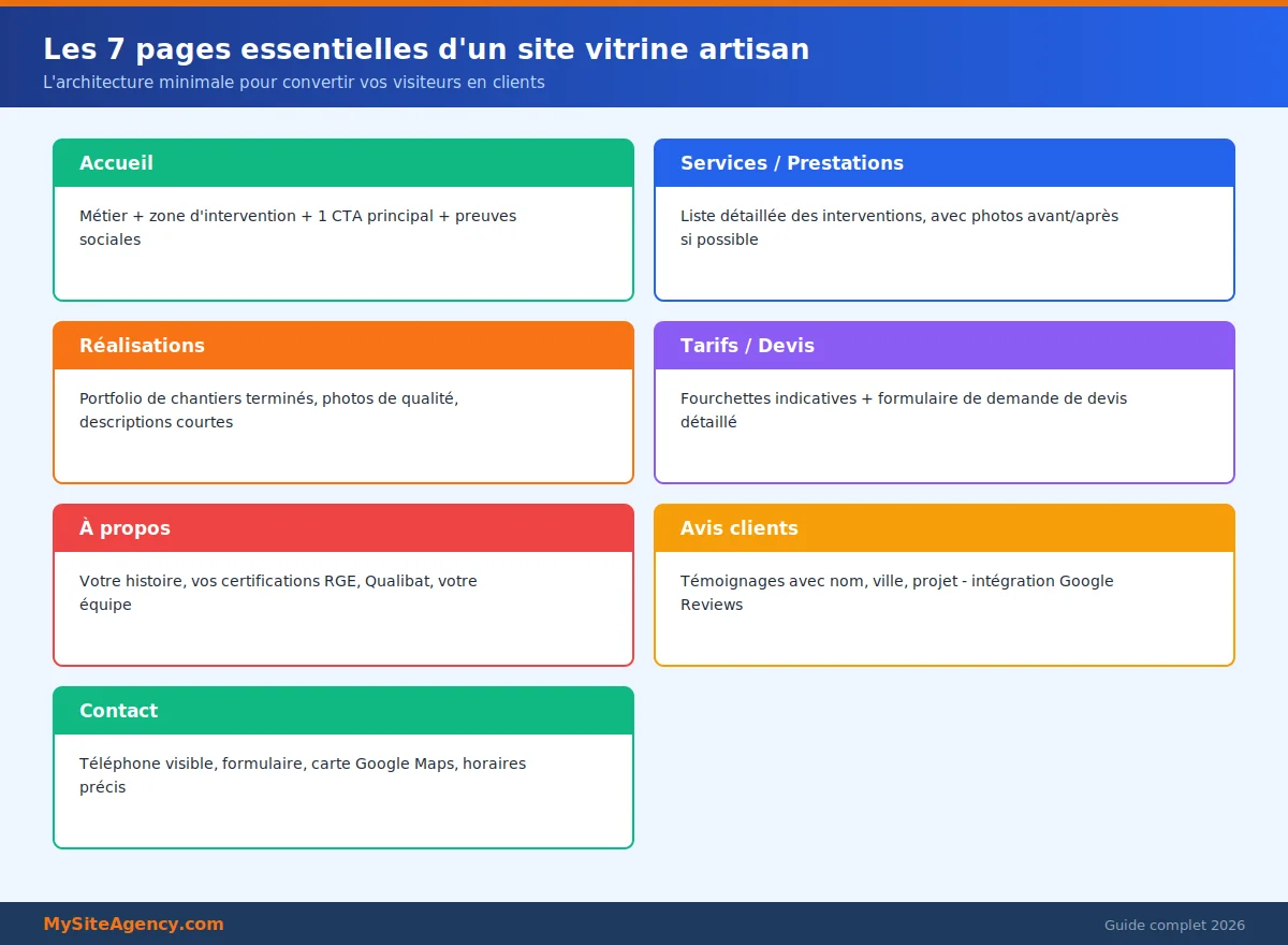 Exemple de site vitrine artisan efficace